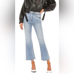 GRLFRND Hannah distressed high waist cropped blue jeans in Fly High Size 31